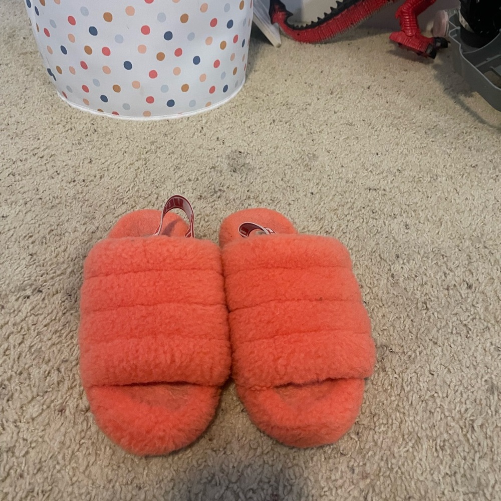 UGG Fluffy Orange Slippers